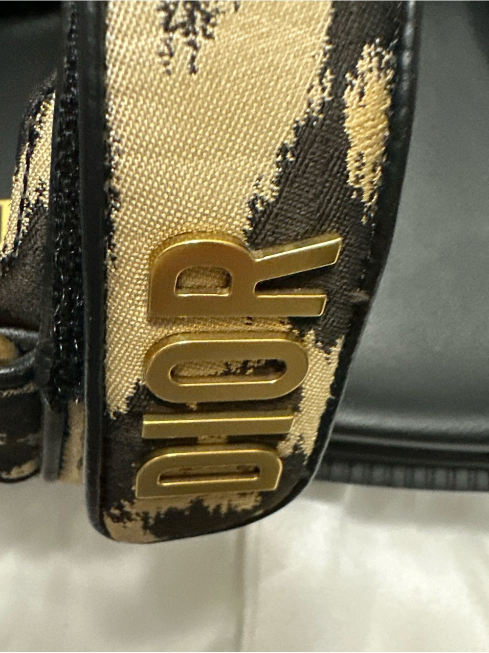 Dior Black Leather Sandals with Beige Leopard-Print Straps - Picture 5 of 8